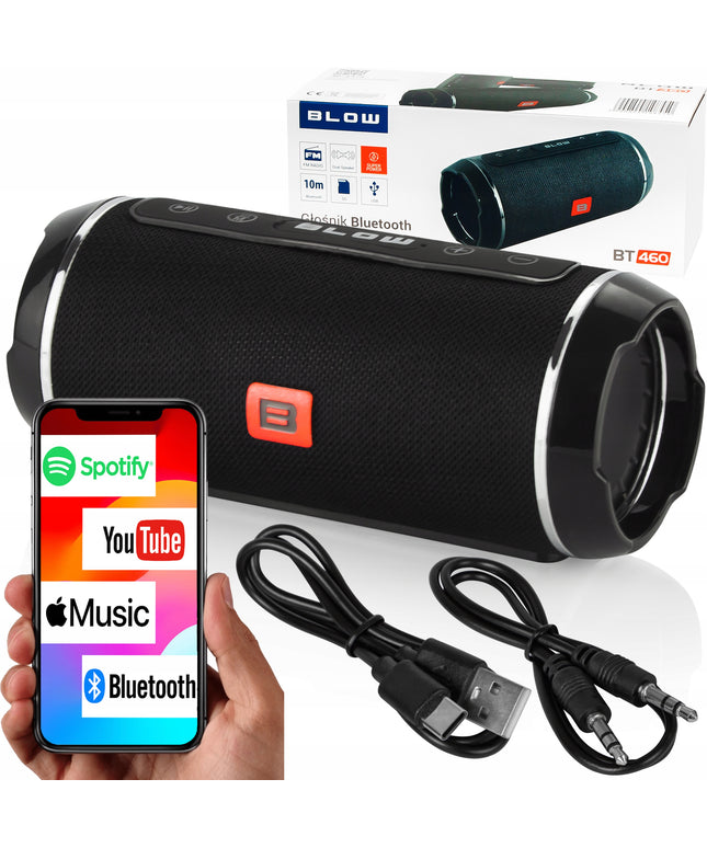 Nešiojamas Belaidis Bluetooth Garsiakalbis USB SD AUX FM Radijas Bokso Tipo Kolonėlė