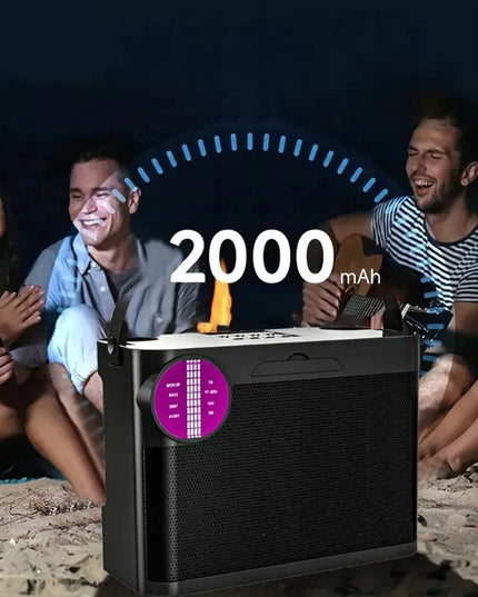 Bedee Bluetooth karaoke kolonėlė su RGB LED apšvietimu ir 2 mikrofonais – kompaktiška dovana