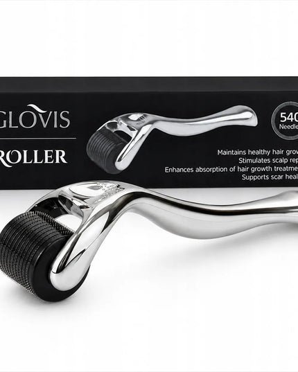 „Glovis Roller“ masažuoklis, 0,5 mm, 540 adatėlių, barzdos ir plaukų priežiūrai