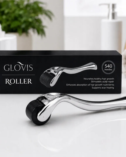 „Glovis Roller“ masažuoklis, 0,5 mm, 540 adatėlių, barzdos ir plaukų priežiūrai