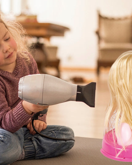 Lėlės formavimo galva šukavimui, makiažui, plaukų gumytės, žaislas