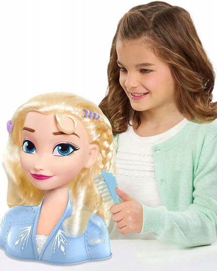 Disney Frozen 2 šukavimo ir stiliaus galva Elza 20 cm