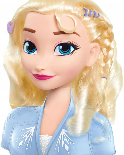 Disney Frozen 2 šukavimo ir stiliaus galva Elza 20 cm