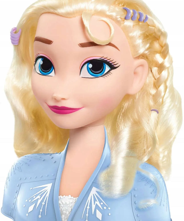 Disney Frozen 2 šukavimo ir stiliaus galva Elza 20 cm
