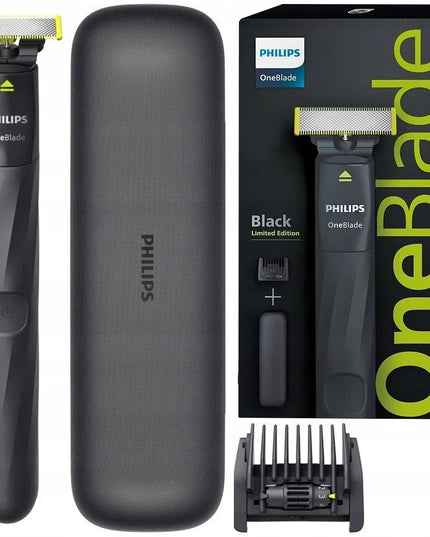 PHILIPS OneBlade QP1424/65 hibridinis skustuvas su kelioniniu dėklu ir 5-in-1 barzdos kirptuvo antgaliu