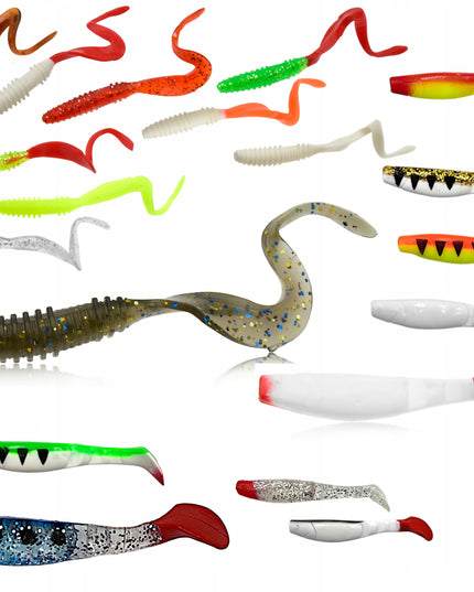 Paruoštas Žvejybos Rinkinys vandeniui: tinklas, masalai, kabliukai, stoperiai