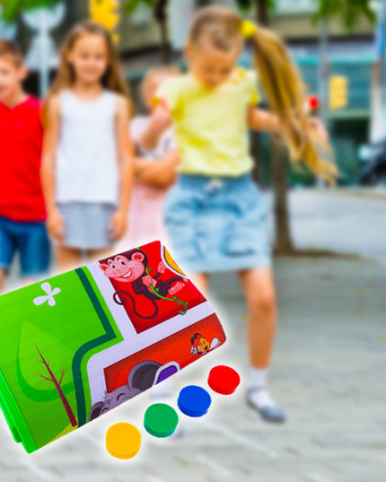 Žaidimas "Klasės" - didelis kilimėlis vaikams šokinėjimui, kultinis vikrumo žaidimas