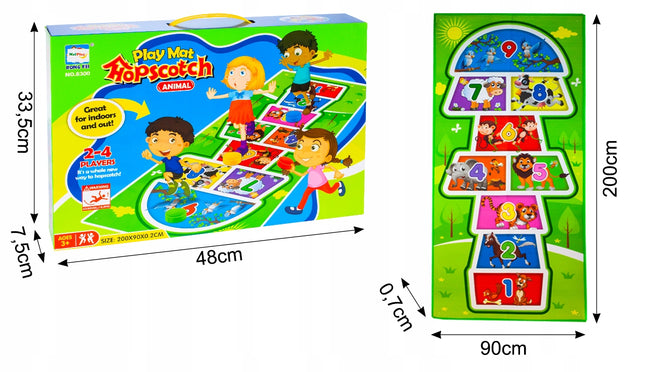 Žaidimas "Klasės" - didelis kilimėlis vaikams šokinėjimui, kultinis vikrumo žaidimas