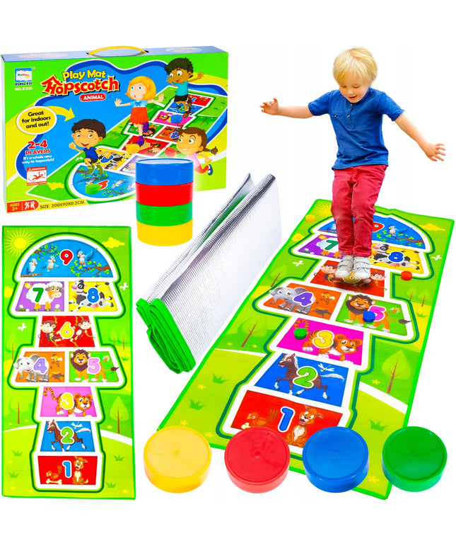 Žaidimas "Klasės" - didelis kilimėlis vaikams šokinėjimui, kultinis vikrumo žaidimas