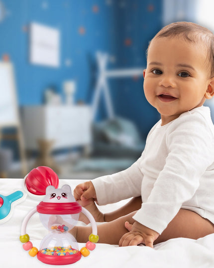 Barškučių ir kandiklių rinkinys - gyvūnėliai, 9 vnt. Mažyliui/Kūdikiui