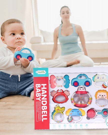 Barškučių ir kandiklių rinkinys - gyvūnėliai, 9 vnt. Mažyliui/Kūdikiui