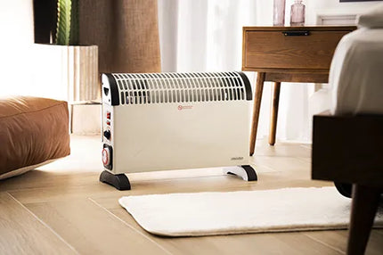 Energiją taupantis elektrinis konvektorius Mesko MS 7741W su ventiliatoriumi ir laikmačiu