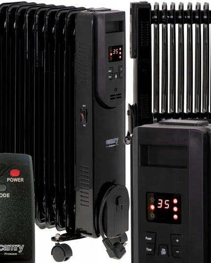 Alyvuotinis elektrinis radiatorius Camry CR7813, 2500 W, 11 briaunų, su nuotolinio valdymo pultu