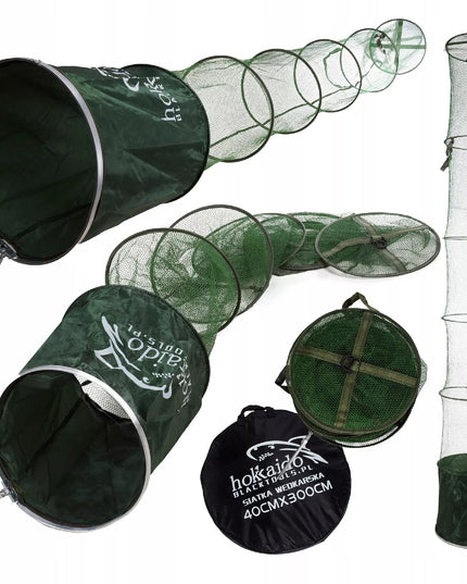 GUMINĖ MEŠKERIOJIMO SIETELĖ 2M 40CM RANKENA + DĖKLAS HOKKAIDO PROFESSIONAL