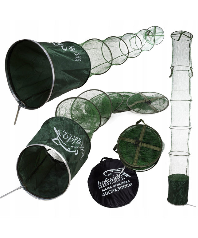 GUMINĖ MEŠKERIOJIMO SIETELĖ 2M 40CM RANKENA + DĖKLAS HOKKAIDO PROFESSIONAL