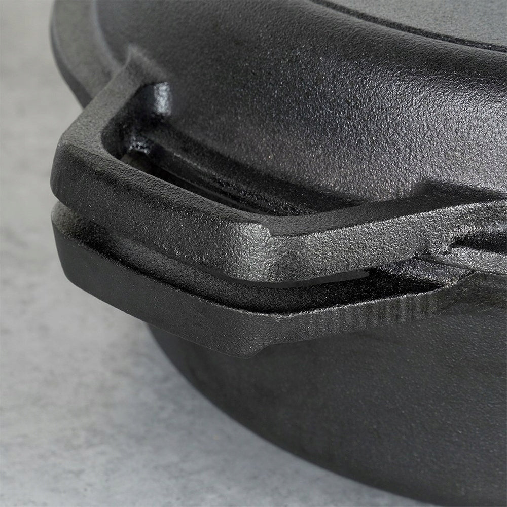 Ketaus puodas, troškintuvas, keptuvė 2in1 kepimui, skrudinimui, troškinimui