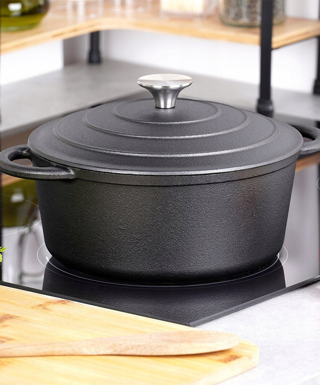 Ketaus puodas su dangčiu, troškintuvė virimui, kepimui, troškinimui 2,6 L