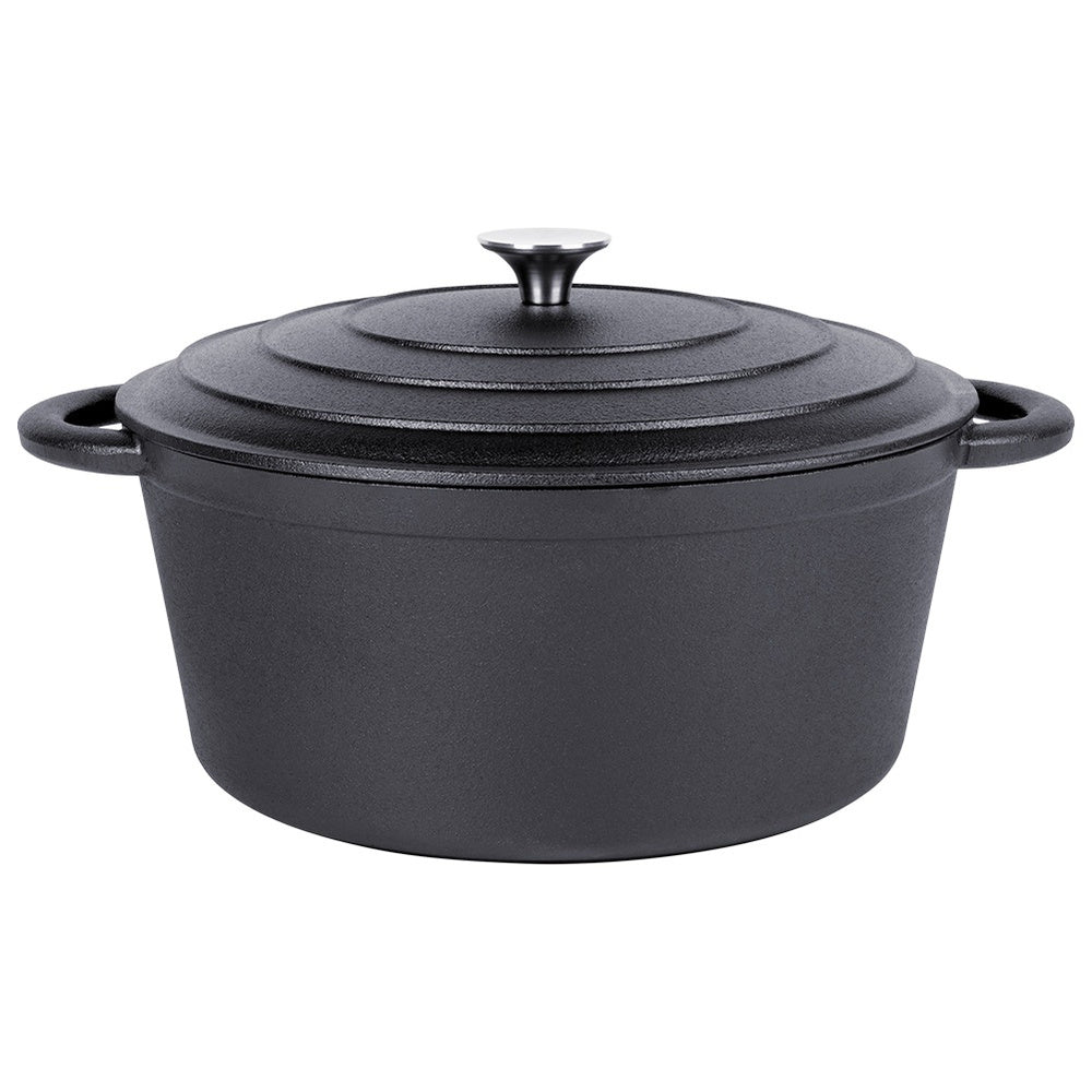 Ketaus puodas su dangčiu, troškintuvui gaminti maistą, kepti, troškinti 5,6L