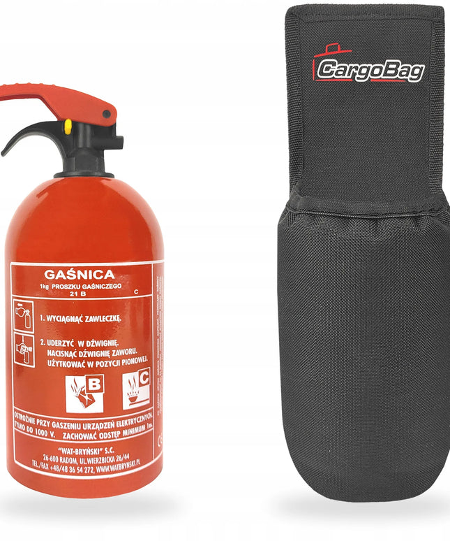 1 kg automobilinis gesintuvas su UG4 dėklu bagažinei, tvirtinamu „Velcro“ juosta