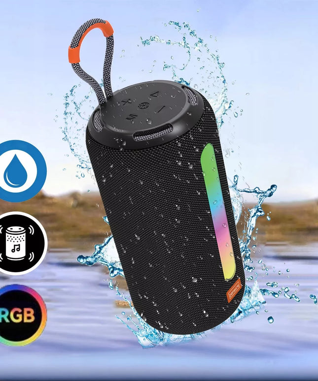 Nešiojamas „Bluetooth“ belaidis garsiakalbis su FM radiju, „Boombox“ tipo, MP3, 26W