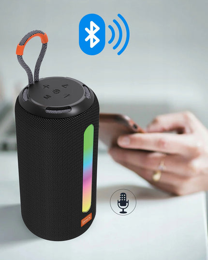 Nešiojamas „Bluetooth“ belaidis garsiakalbis su FM radiju, „Boombox“ tipo, MP3, 26W