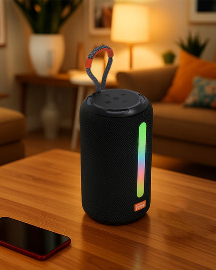 Nešiojamas „Bluetooth“ belaidis garsiakalbis su FM radiju, „Boombox“ tipo, MP3, 26W