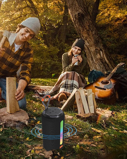 Nešiojamas „Bluetooth“ belaidis garsiakalbis su FM radiju, „Boombox“ tipo, MP3, 26W