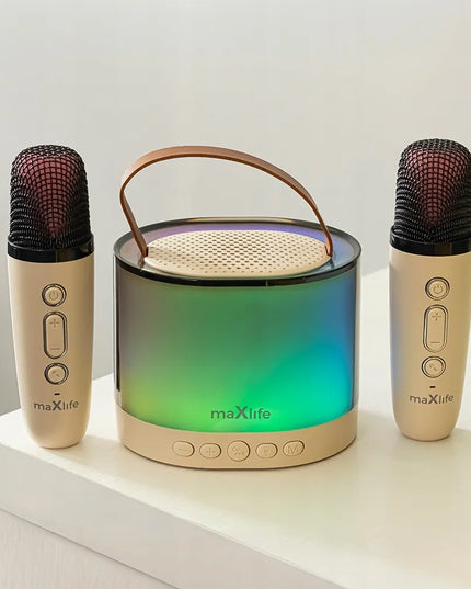 „Maxlife MXKS-200“ karaoke kolonėlė su „Bluetooth“ ir 2 mikrofonais