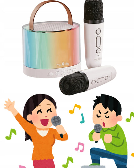 „Maxlife MXKS-200“ karaoke kolonėlė su „Bluetooth“ ir 2 mikrofonais