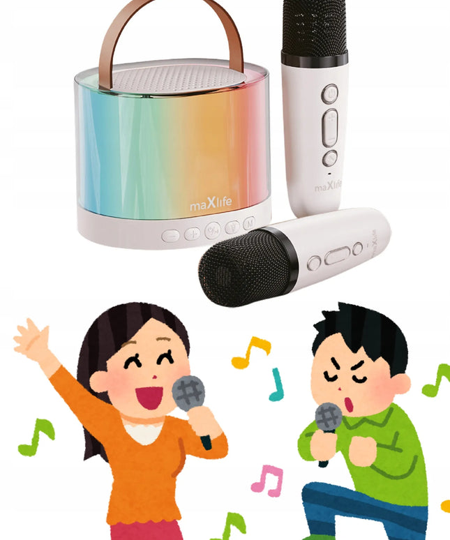 „Maxlife MXKS-200“ karaoke kolonėlė su „Bluetooth“ ir 2 mikrofonais