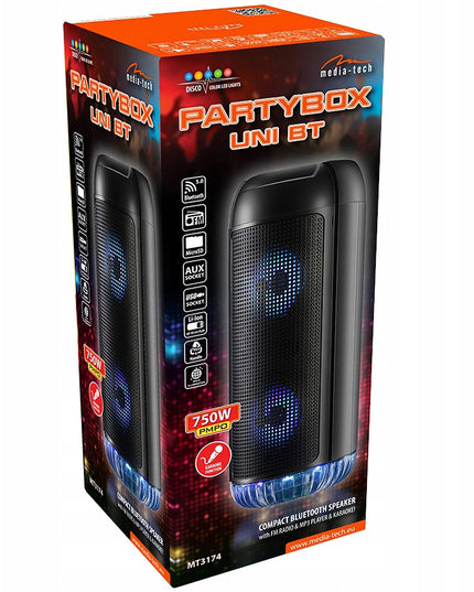 Nešiojamasis garsiakalbis Media-tech Partybox UNI BT juodas 30 W