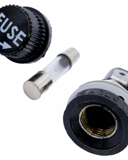WTA 20 mm saugiklio laikiklis su 5 × 20 mm stikliniu saugikliu
