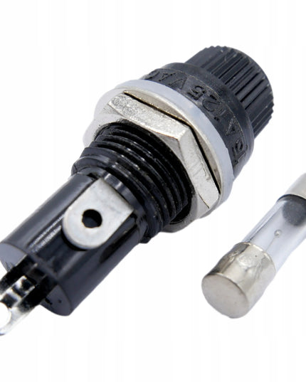 WTA 20 mm saugiklio laikiklis su 5 × 20 mm stikliniu saugikliu
