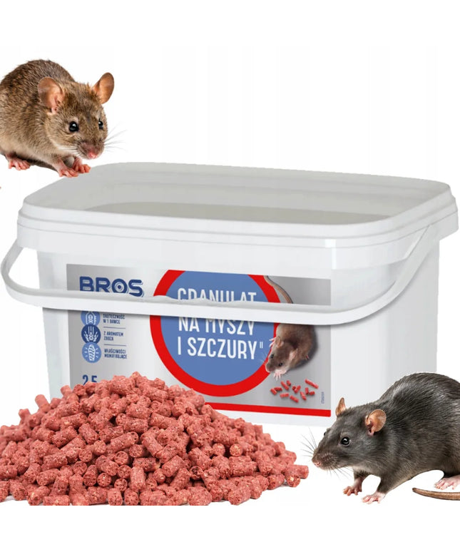Granuliuotas masalas nuo pelių ir žiurkių BROS, 2,5 kg