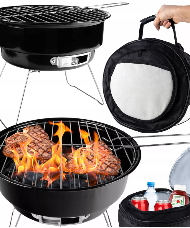 Nešiojamas sulankstomas anglies grilis Easy BBQ GQ2 su transportavimo krepšiu