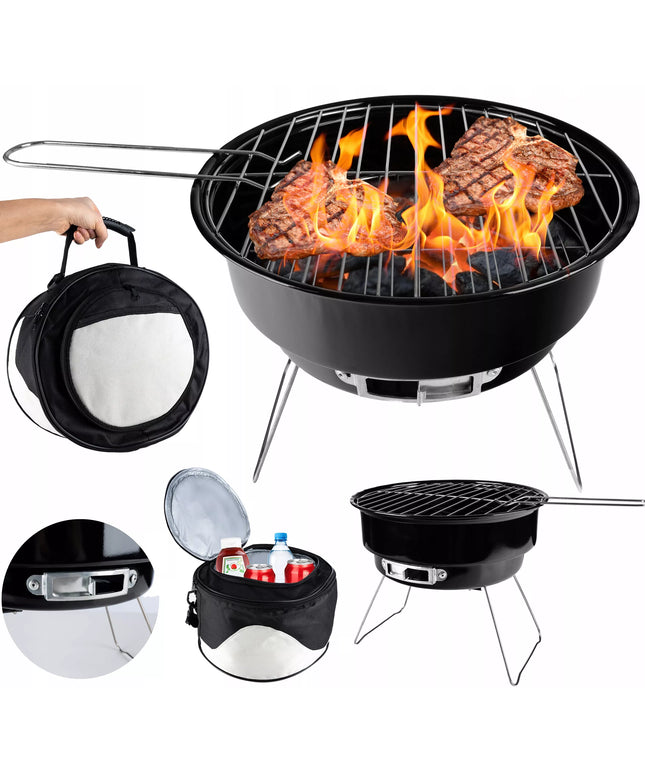 Nešiojamas sulankstomas anglies grilis Easy BBQ GQ2 su transportavimo krepšiu
