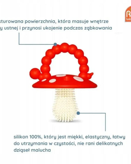 Logopedinis kramtukas grybukas kūdikiams, RazBaby, 2 vnt.