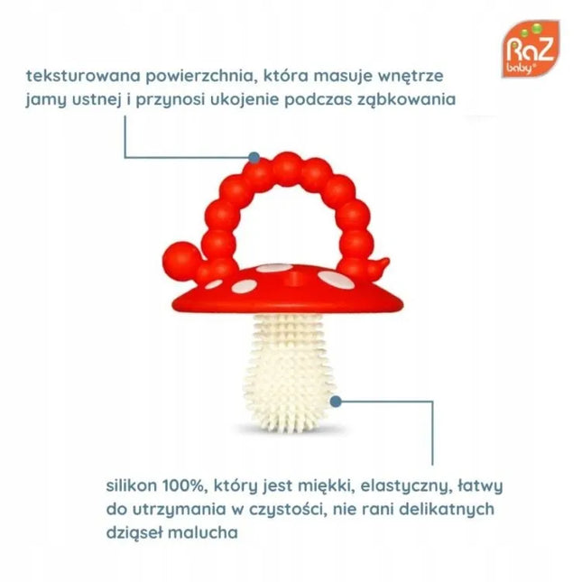 Logopedinis kramtukas grybukas kūdikiams, RazBaby, 2 vnt.