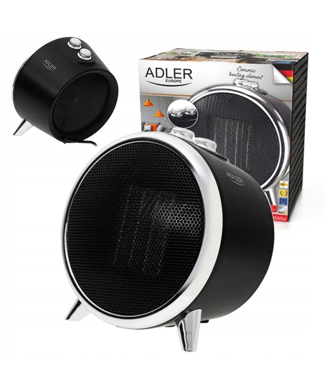 Elektrinis keraminis šildytuvas Adler AD 7742, termostatas, ventiliatoriaus režimas, 1500W