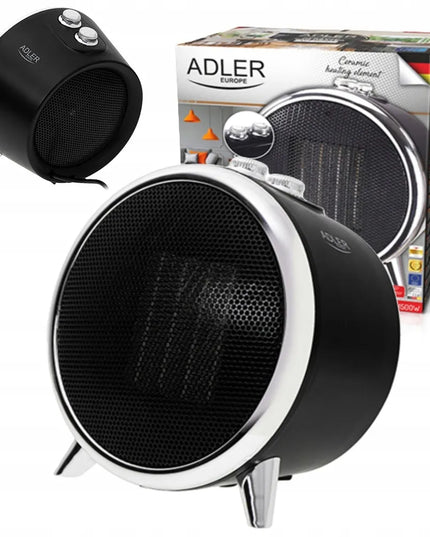 Elektrinis keraminis šildytuvas Adler AD 7742, termostatas, ventiliatoriaus režimas, 1500W