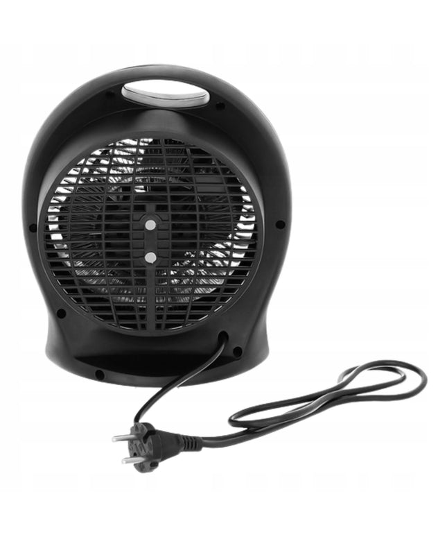 Elektrinis šildytuvas ventiliatorius su termostatu 2000 W, juodas