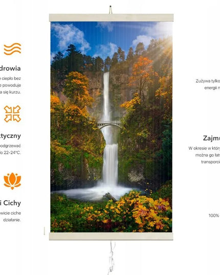 Infraraudonųjų spindulių šildytuvas-paveikslas, 430 W, su reguliatoriumi, „Wodospad“