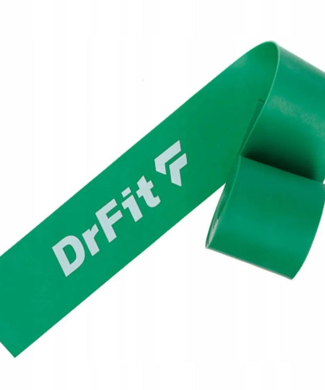 DrFit kompresinė reabilitacinė guminė juosta, ilga ir patvari, žalia