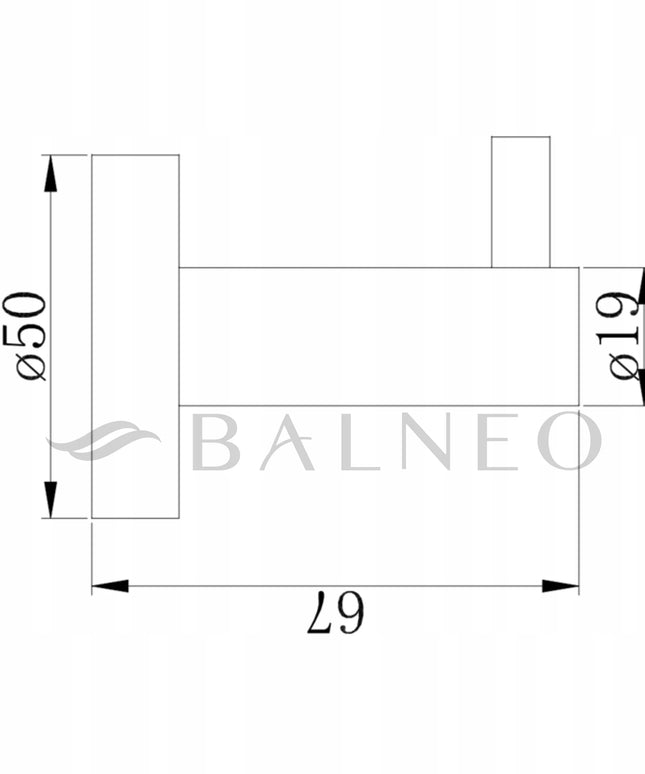 BALNEO QUBE vonios kambario kabliukas, gun metal spalvos, nerūdijantis plienas, rankšluosčių kabykla