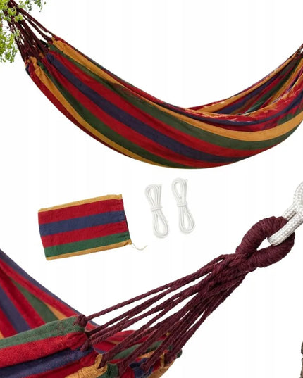 Sodo hamakas, spalvingas, tvirtas, vienvietis, 180x80cm