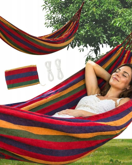 Sodo hamakas, spalvingas, tvirtas, vienvietis, 180x80cm