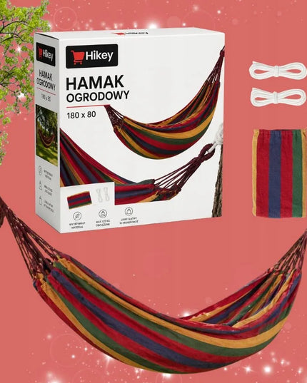 Pakabinamas sodo hamakas 180x80 cm su krepšiu