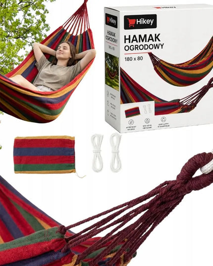 Pakabinamas sodo hamakas 180x80 cm su krepšiu