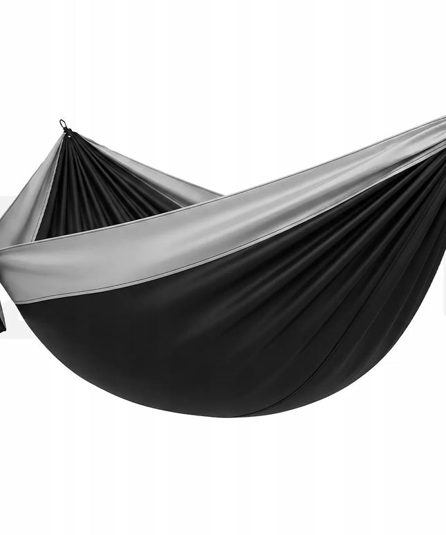 Didelis vienvietis turistinis hamakas 275x150 cm sodui, kelionėms ir stovyklavimui