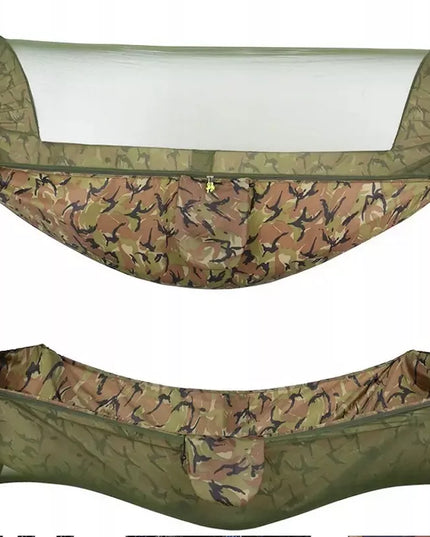 Pakabinamas hamakas-palapinė išgyvenimui su tinkleliu nuo uodų 260cm 750g iki 200kg